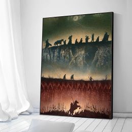 T-The L-Lords of the R-Rings Poster Good Quality Prints and Posters Waterproof Paper Coffee House Bar Posters Wall Stickers