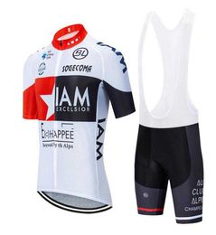 2020 IAM Cycling Jersey Maillot Ciclismo Short Sleeve and Cycling bib Shorts Cycling Kits Strap bicicletas O191228017426423