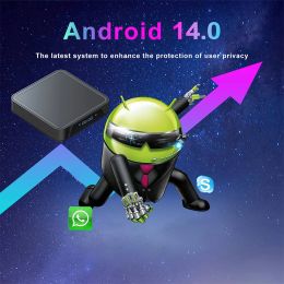 TV98 PRO ATV Smart TV Box Android 14 Allwinner H313 Quad Core 2.4G /5G Dual Wifi BT 5.2 8K HD Media Player 2G+8G Set Top Box