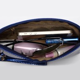Women PU Leather Cosmetic Bag Waterproof Solid Color Travel Makeup Bag Toiletries Neceser Organizer Bags Purse Luxury Designer