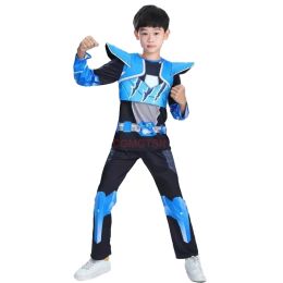 CGMGTSN Mini Force X Cosplay Costume for Kids VOLT SAMI LUSI MAX Role play Top and Pants Mask Suit Halloween Child Clothes