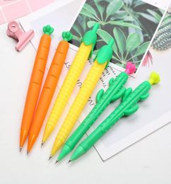 36 pcslot 0507mm Cactus Corn Mechanical Pencil Cute Carrot Automatic Drawing Pen School writing Supplies Stationery gift18456044