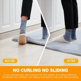 8/24pcs Carpet Non-slip Sticker Reusable Washable Anti Curling Carpet Patch Fixed Stickers Floor Rug Mat Tape Gripper Corner Pad