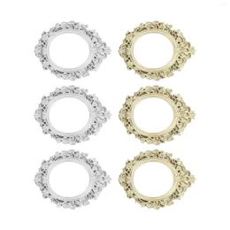 Frames 6 Pcs Simulation Po Frame Accessories Golden Poster For Vintage Picture Table Top Jewellery