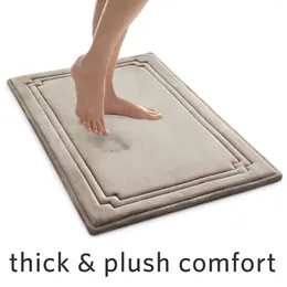 Bath Mats Simple And Practical Thick Plush Blanket Anti-slip Anti-fall Taffy Brown Charcoal Infused Memory Foam 21 X 34 "