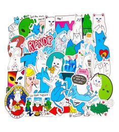 50pcs Lot Graffiti Sticker rip n dip Funny Ripndipp Stickers Scrapbooking Brand Moto PS4 Skateboard Waterproof Guitar 2207168625088