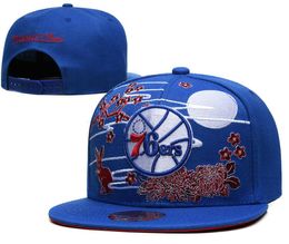 American Basketball "76ers" Snapback Hats 32 Teams Luxury Designer Finals Champions Locker Room Casquette Sports Hat Strapback Snap Back Adjustable Cap a6