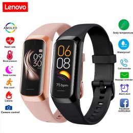 Watches Lenovo AMOLED Sports Bracelet Men Women Fitness Waterproof Smartwatch Heart Rate Sleep Monitor Fitness Tracker Smart Band 2023