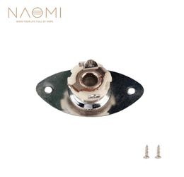 NAOMI Oval Indented Guitar Jack Plates Socket W2PCS Mounting Screws For Bass Guitar Parts Accessories New6196885