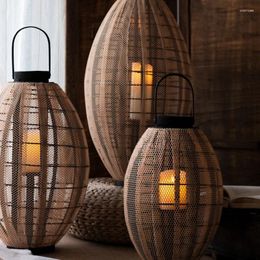 Candle Holders Wooden Chinese Holder House Garden Lantern Camping Balcony Wedding Design Decoracion Casa Home Accessories