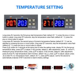 STC-3028 STC-3000 STC-3008 STC-3018 LED Digital Temperature Controller Thermostat Thermoregulator Incubator 12V 24V 110V 220V