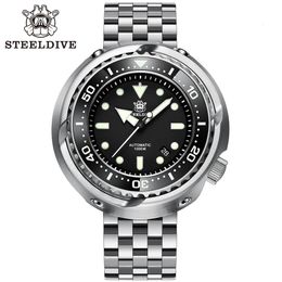 Steeldive SD1978 Arrival Oversize 536mm Stainless Steel Case 1000m Waterproof NH35 Automatic Tuna Dive Watch 240409