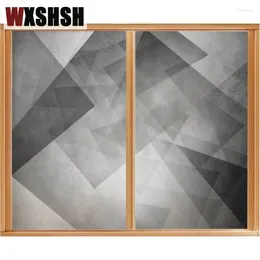 Window Stickers 50cmx100cm Custom Size Static Cling Film Geometry Pattern Office Partition Decoration Private Frosted Stained Glass