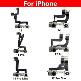 Original New Front Camera For iPhone 11 12 13 14 Pro 11Pro 12Pro Max Mini Flex Cable Facing Replacement Parts