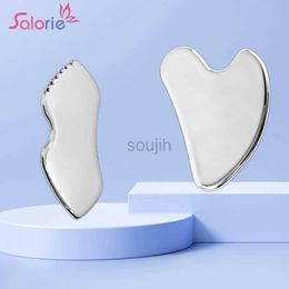 Face Massager Stainless Steel Guasha Scraping Massage Scraper Face Body Massager Tightening Cooling Gua Sha Board for Eye Face Lifting SPA 240409