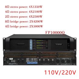 PF10000Q Audio Power Amplifier Professional 4Channel 4x2500W DJ Subwoofer Preamplifier Line Array Speaker Sound Amplifier System
