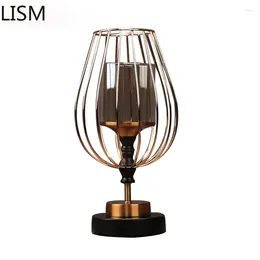 Candle Holders Gold Luxury Holder Metal Glass Retro Bougeoir Wedding Decoration Table Centerpieces Crystal Candelabra