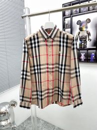 Luxurys Designers Mens Dress shirts Casual Men Long Sleeve brand Cotton Shirt Men Plus Size Slim Fit HommeA3