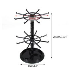 Two Tier Counter Top Spinner Display Stand Jewellery Rotating Ring Display Holder Necklace Earring Keychain Pendants Organiser