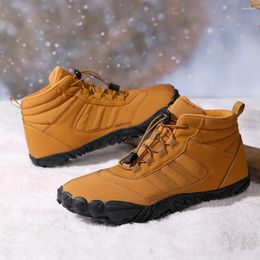 Fitness Shoes Fur Lined Snow Boot Winter Barefoot Boots Women Men Plush Hiking Warm For Walking