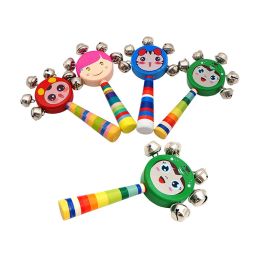 Baby Wooden Toys Children Stroller Portable Bell Musical Instrument Smooth Colour 1-3 Year Old Kids Girl Boy Birthday Gifts TMZ