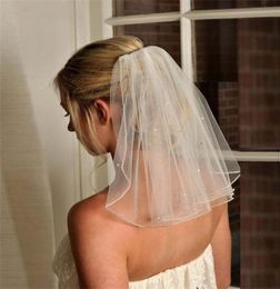 Bachelorette Hen Party Veils Wedding Veils Short Bridal Veils Shoulder Length Handmade Soft Tulle Pearls Bride Veil Wedding Favour 5275439