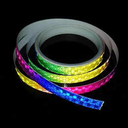 1cm*8m Bike Wheels Reflective Stickers Cycling Fluorescent Reflect Strip Adhesive Tape for MTB Bicycle Warning Safety Decor Stic