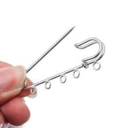 Gold Safety Pins Brooch Blank Base Brooch Pins Jewellery Pin Multi Holes Connectors For Jewellery Making Supplies DIY Accessories