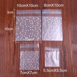 Transparent Plastic Candy Cookie Gift Bag DIY Party Bag Supplies Wedding Birthday Package Bag Handmade Stickers Tag Party Decor