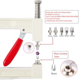 Pearl Setting Machine Tools/Manual Punching DIY Handmade Beads /Manual Pearl Machine Pearls Rivet Buttons for Hats/Shoes/Clothes