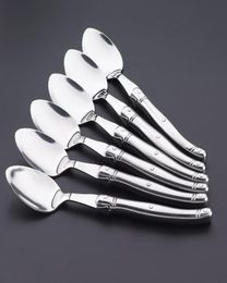 Spoons 85039039 Laguiole Dinner Spoon Stainless Steel Tablespoon Silverware Hollow Long Handle Public Large Soup Rice Cutle5014070