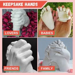 Handprint Mould Kit Safe Handprint Material Premium 3d Family Hand Mould Plaster Kit Personalised Keepsake Handprint for Whole