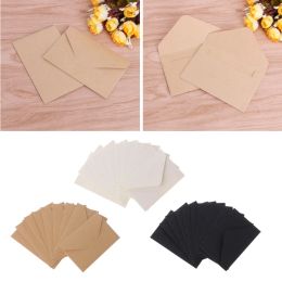 50Pcs Retro Kraft Paper Envelopes for 4.13 x 2.67In Thank You Cards Invitations Drop Shipping