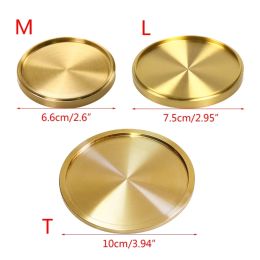 Brass Coaster Copper Cup Coasters Home Decor Drink Coaster for Bar Home Kitchen Coffee Tables Centerpieces Decorations Y5GB