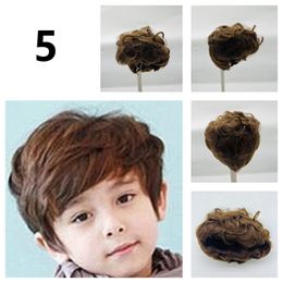 Fits Doll Head Circumference About 35cm/41cm Reborn Doll BJD Doll Hair Wig Short Brown Golden DIY Doll Hair Accessories