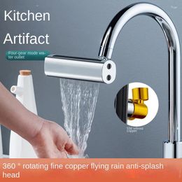 Kitchen Faucets Feiyu Waterfall Faucet And Bathroom Accessories Splash Proof Universal Rotating Extension Foaming Device Four Speed