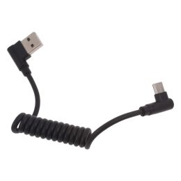 USB C Cable Fast Charging,60W Coiled USB to Type C Cord for Car, Coiled USB C Charging Cable Data Cord