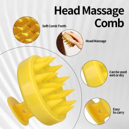 Scalp Hair Massager Brush Head Relax Scratcher Hair Washing Comb Body Spa Massage Tool Bath Shower Silicone Shampoo Brush