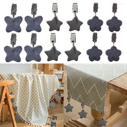 Table Cloth 4Pcs/Set Creative Tablecloth Weight Gain Clamp Metal Windproof Holder Clip DIY Hanging Party Picnic Cover Decorat