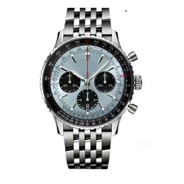 Mens Watch Designer Watch Man Automatic Quartz Movement Watch 44mm Sapphire Crystal Chronograph Watch Waterproof Stainless Steel and Rubber Strip Montre de luxe