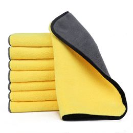 Soft Coral Fleece Pet Towel Puppy Cat Bath Absorbent Quick-Drying Bath Towels Thickened Double-Sided Cleaning Towel Pet Supplies