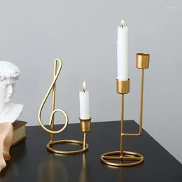 Candle Holders Rotating Golden Holder Table Wax Stand Brass Luxury Carousel Nordic Bougies Et Supports Decoration