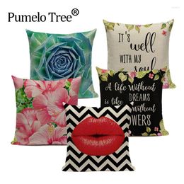 Pillow Customised Personalised Case On The English Alphabet High Quality Plant Printing Cover Throw Pillows