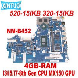 Motherboard NMB452 for Lenovo Ideapad 33015IKB 32015IKB 52015IKB Laptop Motherboard with i3 i5 i78th Gen CPU 4GBRAM MX150 2G GPU DDR4