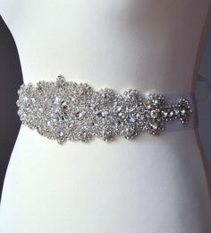 Ivory Colour Handmade Beaded Crystal Wedding Bridal Sash New 2019 Luxurious Satin Wedding Belts Selling Wedding Sashes6808686