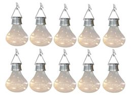 10X Solar Light Bulbs Outdoor Waterproof Garden Camping Hanging LED Light Lamp Bulb Globe Hanging Lights for Home Yard Christmas H1622404