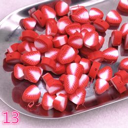 10mm Fruit/Flower/Letter Beads Polymer Clay Beads Polymer Clay Spacer Loose Beads for Jewelry Making DIY Bracelet Accessories