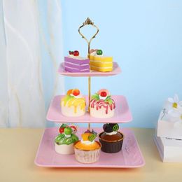 Party Supplies Cake Stand Afternoon Tea Dessert Table Decoration Plastic Dry Fruit Plate Phnom Penh
