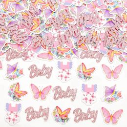 Party Decoration 200PCS Butterfly Baby Shower Confetti For Girl Double Sided Printing Paper Scatter Table Decor
