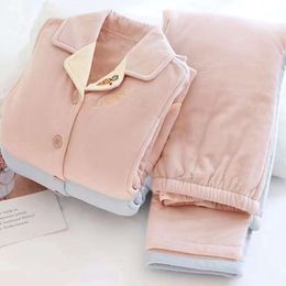 Triple Layered Pregnant Women, Extra Thick Plush Autumn and Winter, Breastfeeding, Lapel for Going Out, Clothing, Postpartum Cotton Jacket